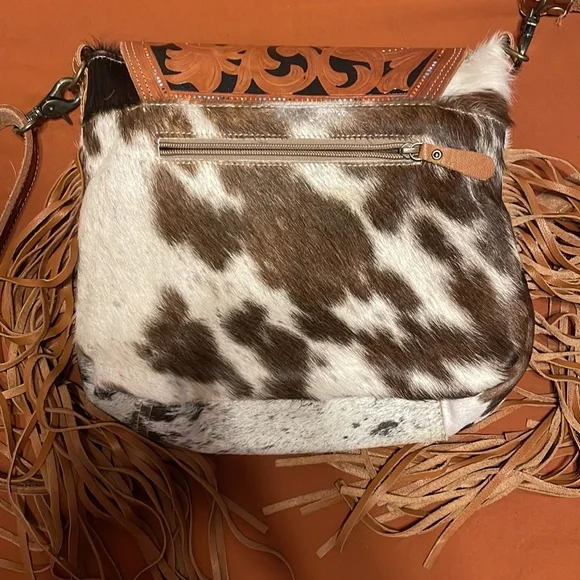 Genuine leather fringe bag - Picture 3 of 4